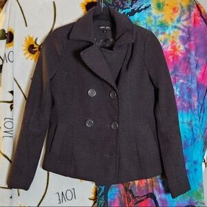 Love Tree Dark Grey Peacoat. Size Small, Maybe missing bottom button not sure.